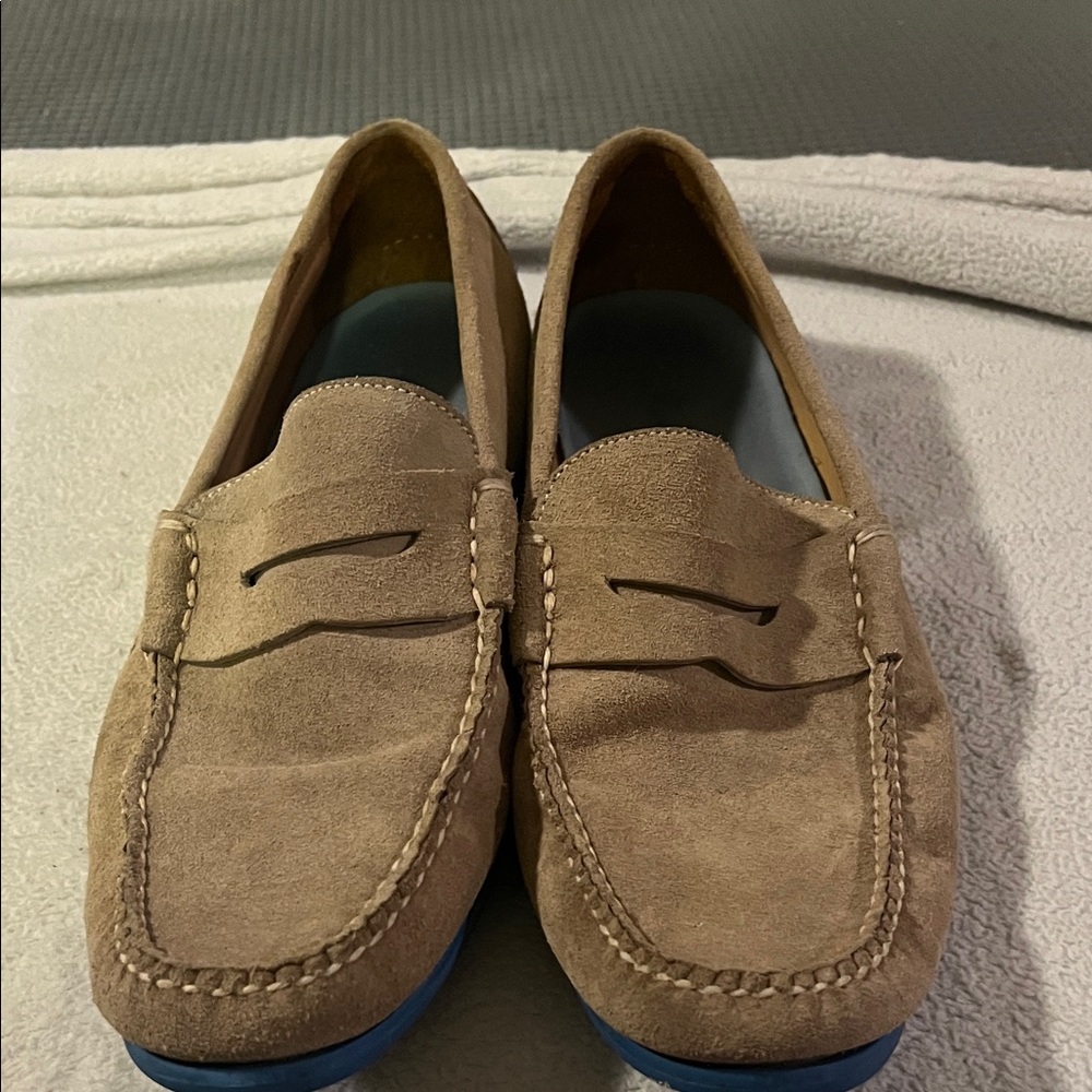Peter Millar Light Brown Suede Loafers